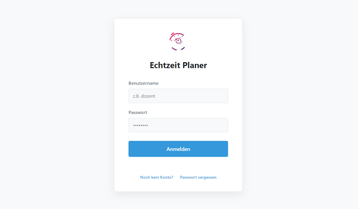 Login-Bildschirm