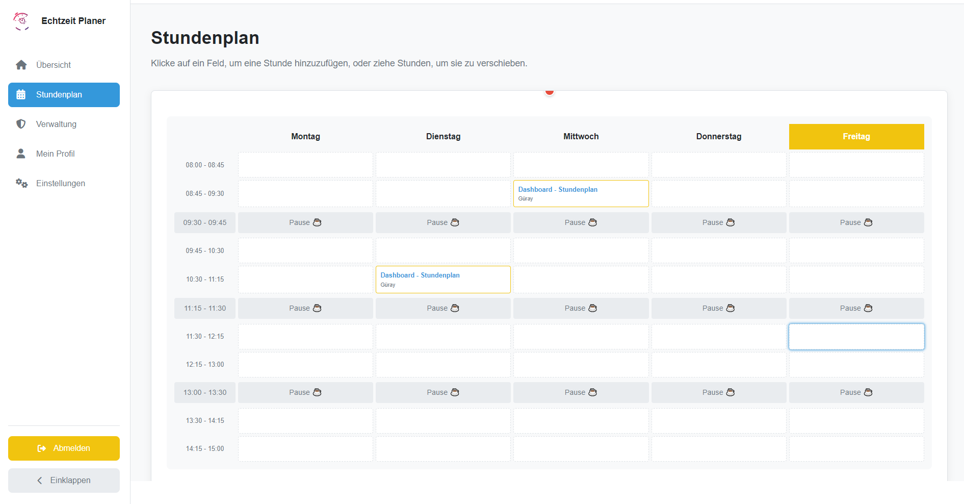 Neue Login-Ansicht